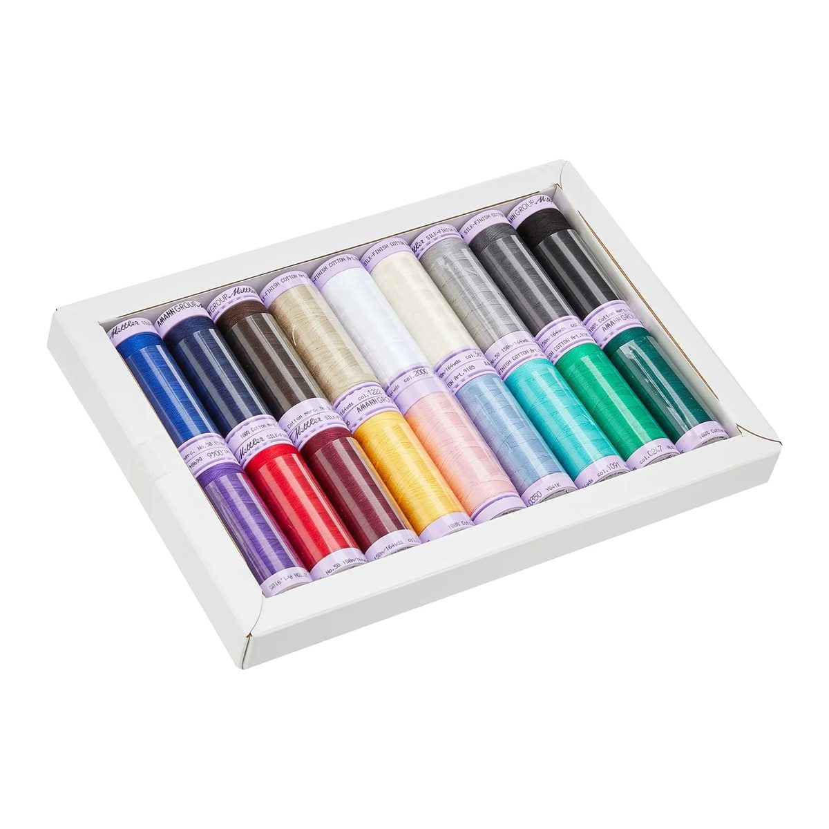 Juego de Hilos Mettler Silk-Finish de Algodón, 18 carretes