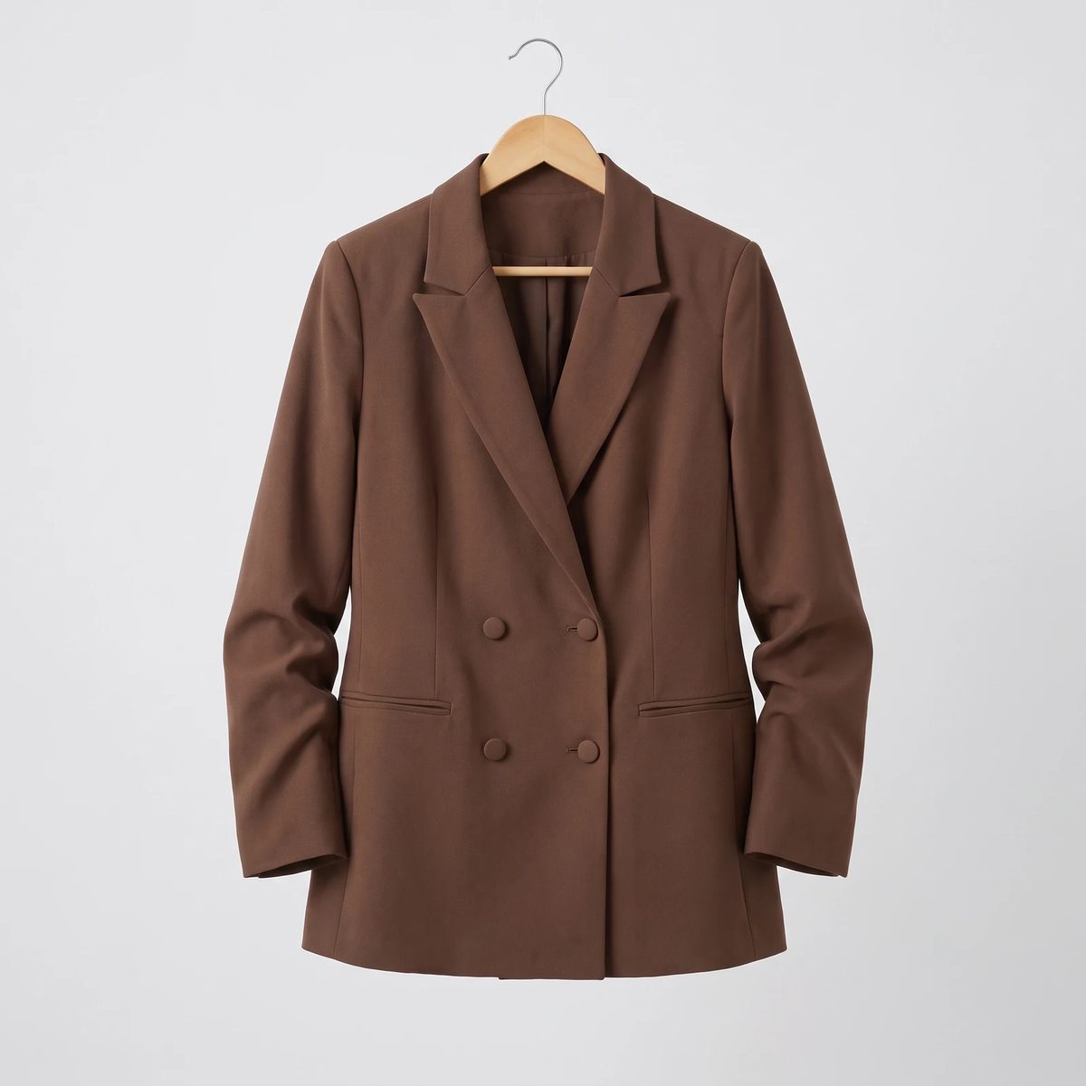 Tela Noches de París Café — blazer cruzado