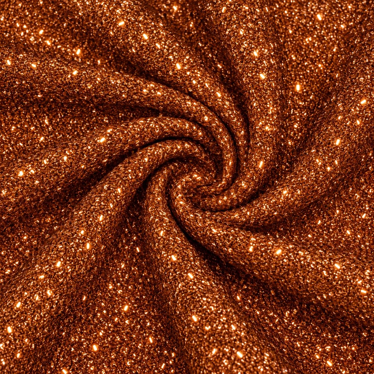 Tela esponjillón cobre en espiral, con detalle de su acabado