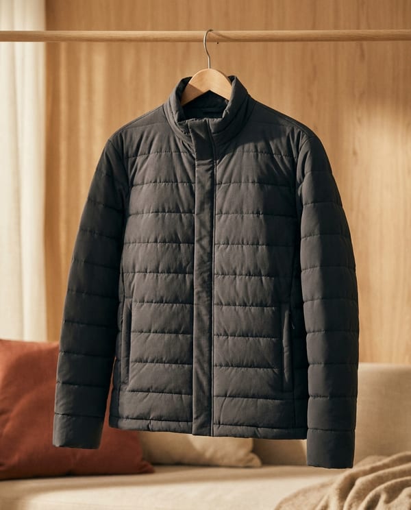 Chaqueta urbana confeccionada con acolchado Textti