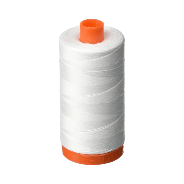 Hilo Aurifil 50wt de Algodón, 1.300 m, blanco