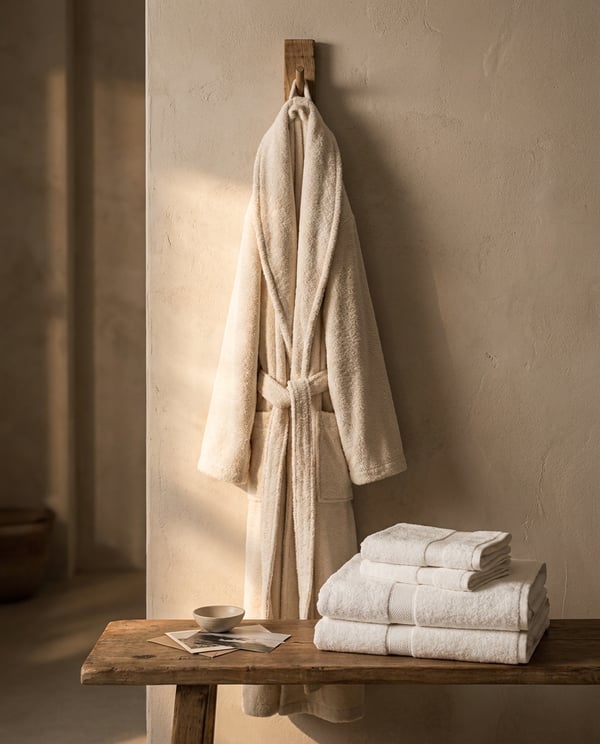 Telas para batas de baño