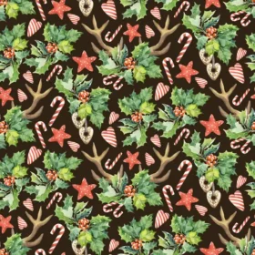 Tela Patrón Navideño Para Sublimar 344 de Textti