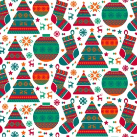 Tela Patrón Navideño Para Sublimar 317 de Textti