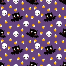 Tela Patrón De Halloween Para Sublimar 56 de Textti