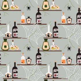 Tela Patrón De Halloween Para Sublimar 283 por metro y por mayor