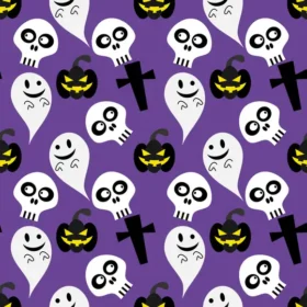Tela Patrón De Halloween Para Sublimar 68 de Textti