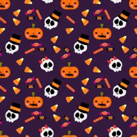 Tela Patrón De Halloween Para Sublimar 284 de Textti