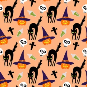 Tela Patrón De Halloween Para Sublimar 35 por metro y por mayor