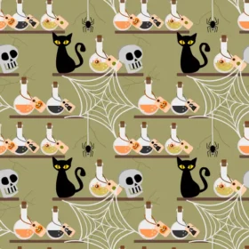 Tela Patrón De Halloween Para Sublimar 36 por metro y por mayor