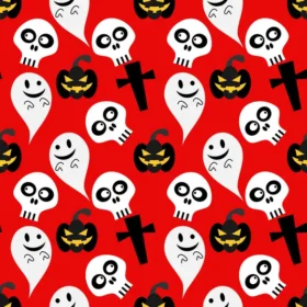 Tela Patrón De Halloween Para Sublimar 72 de Textti