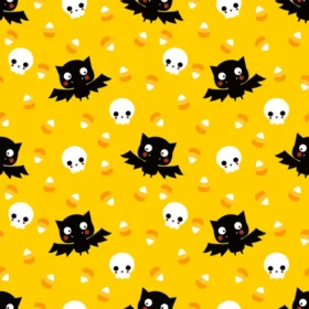 Tela Patrón De Halloween Para Sublimar 65 de Textti