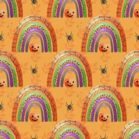Tela Patrón De Halloween Para Sublimar 258 de Textti