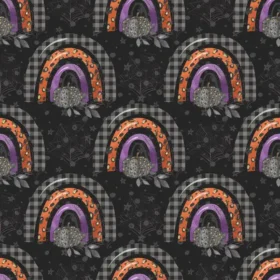 Tela Patrón De Halloween Para Sublimar 260 de Textti
