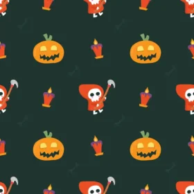 Tela Patrón De Halloween Para Sublimar 287 de Textti