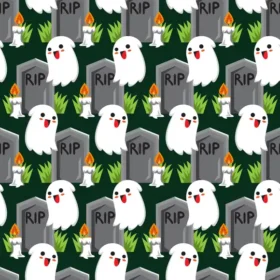 Tela Patrón De Halloween Para Sublimar 29 de Textti