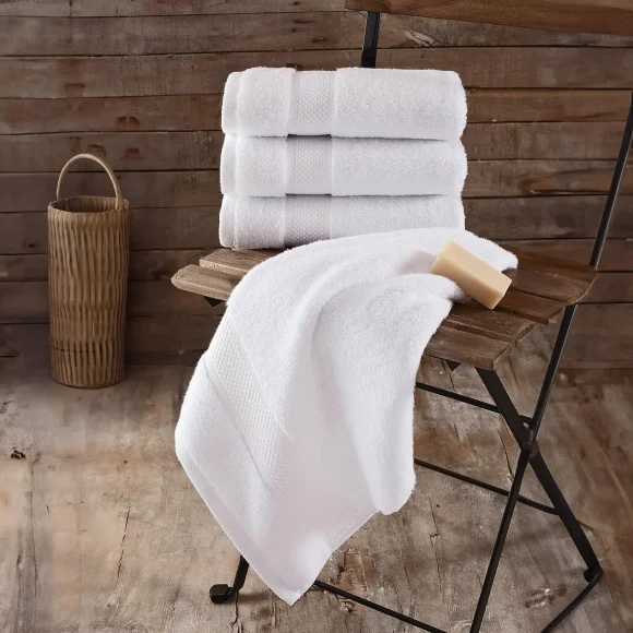 Toalla Baño Algodón Egipcio Blanco 30x50 | Leroy Merlin