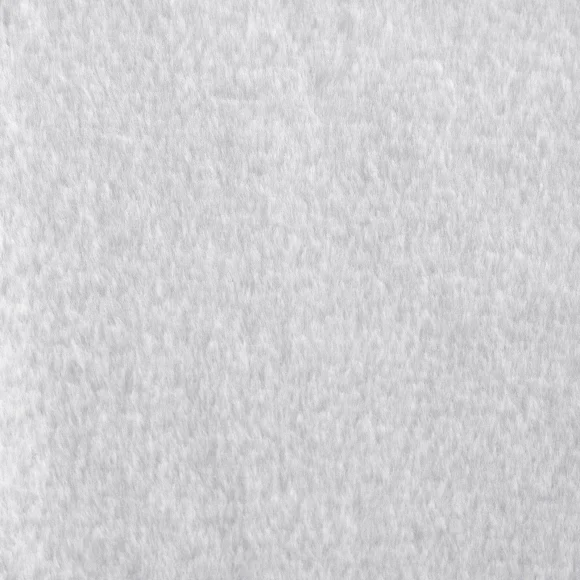 Tela Peluche Rabbit color blanco por metro, textura tipo piel de conejo, 1 cm de pelo